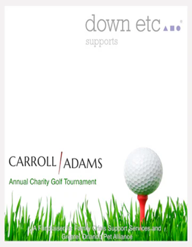 Golfing for a Cause: down etc Donates Its ogolf etc® Golf Towels to the Carroll/Adams Annual Charity Golf Tournament