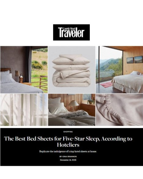 Our Sheets Featured in Condé Nast Traveler