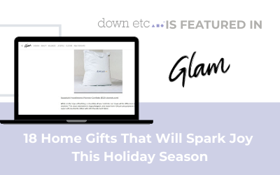 GLAM'S HOLIDAY GIFT GUIDE IS OUT AND DOWN ETC'S AQUAPLUSH® COMFORTER IS IN IT!