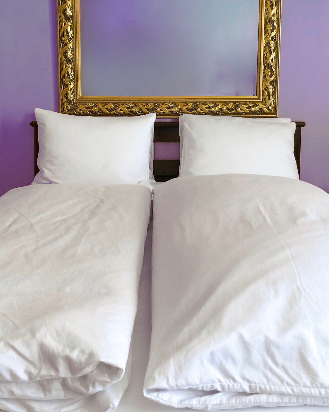 Bed Made with Two Comforters