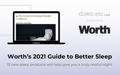 Worth.com Features down etc's summer-weight white goose down comforter