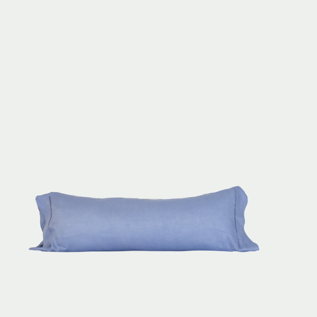 periwinkle linen covered pillow