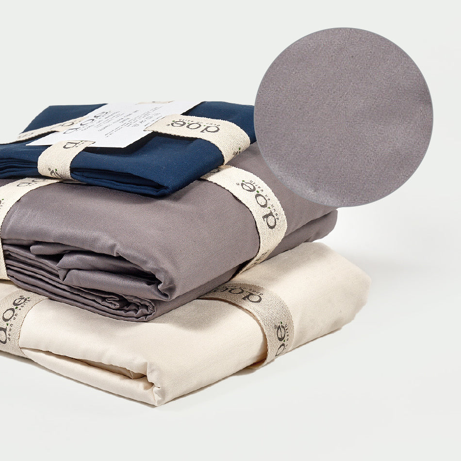 d.o.e. organic cotton pillowcase set, ivory