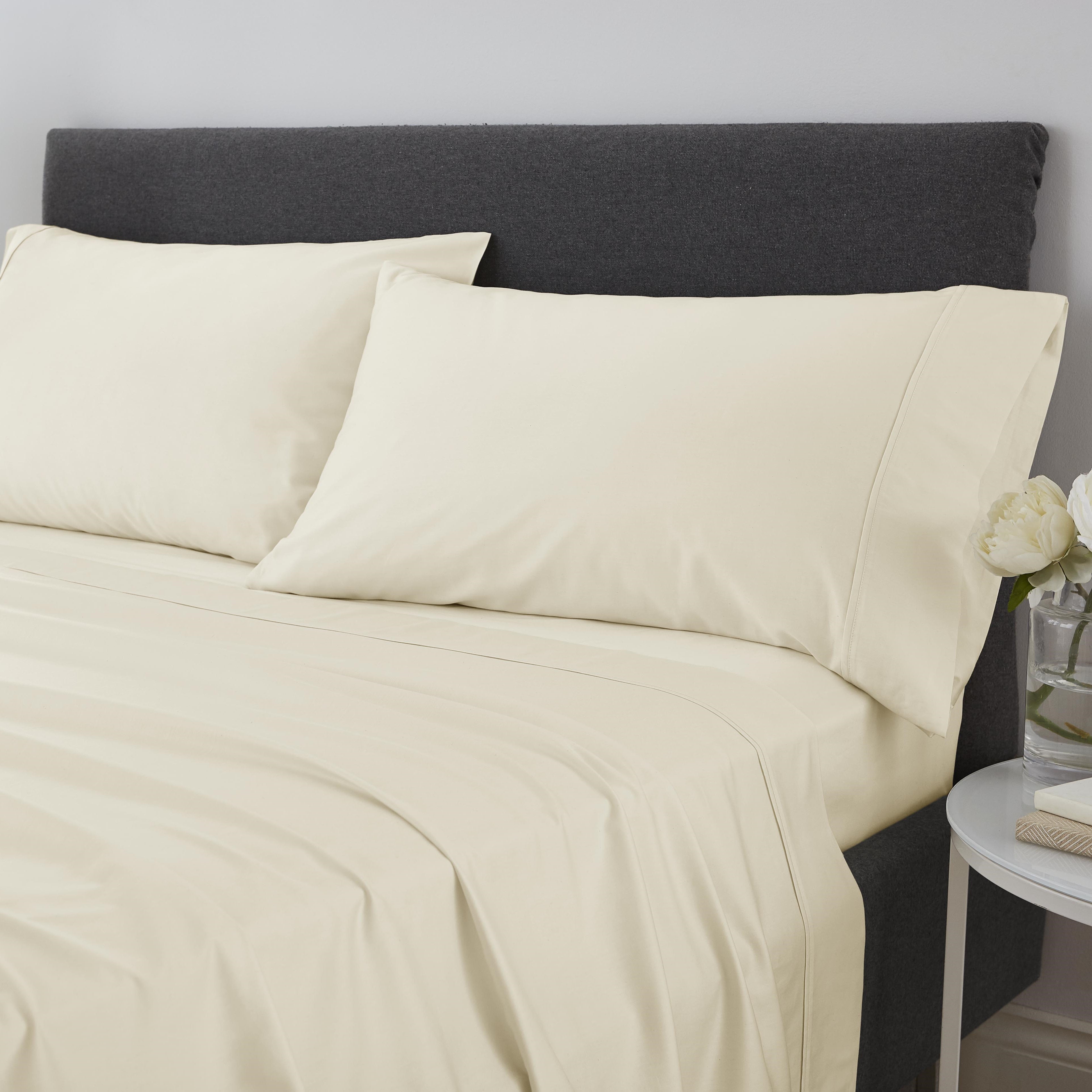 d.o.e. organic cotton pillowcase set, ivory