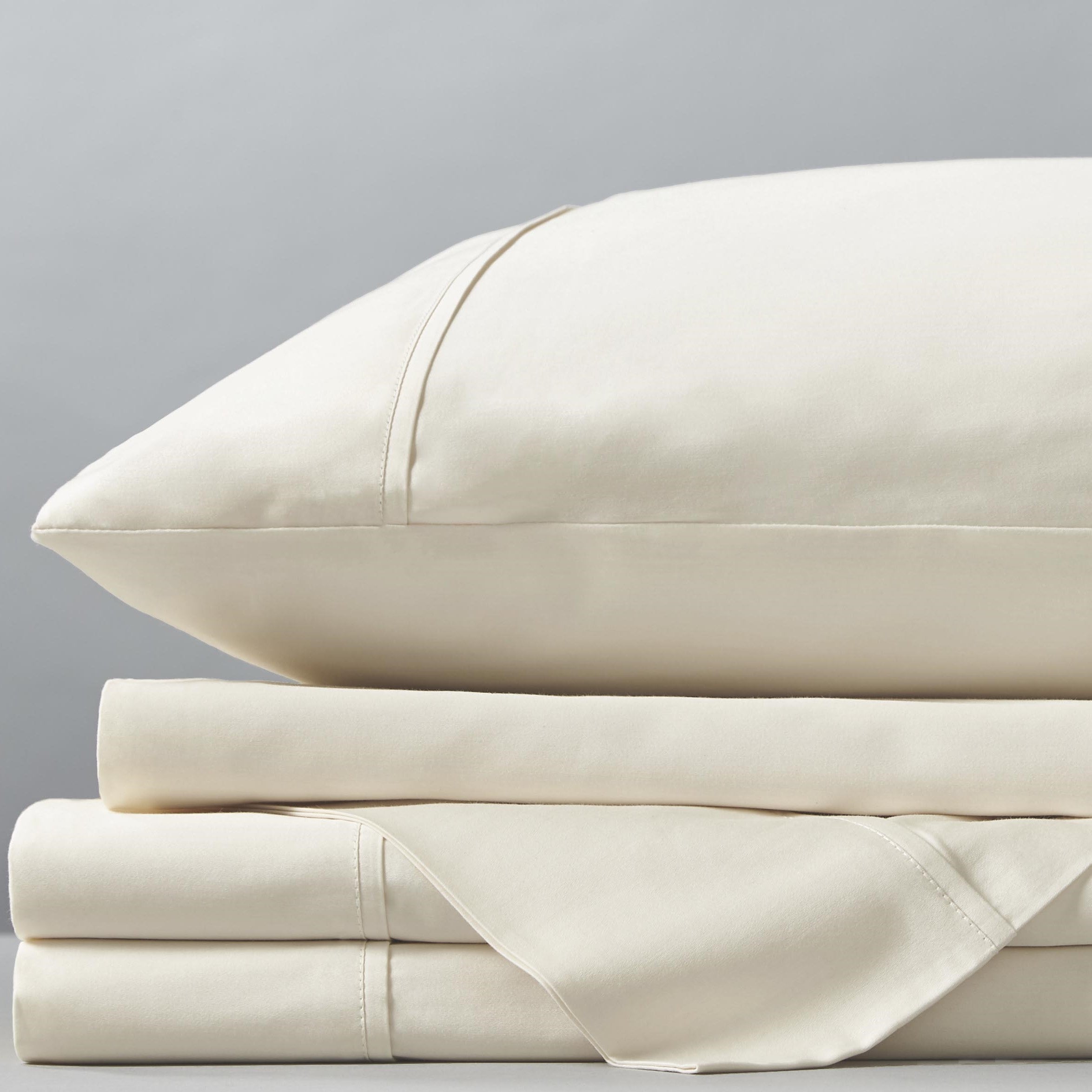 d.o.e. organic cotton pillowcase set, ivory