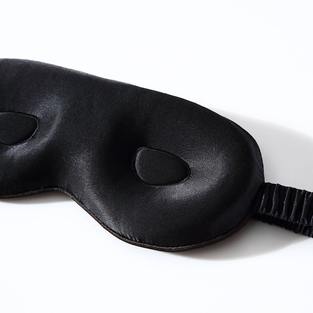 eyes down™ black silk eye mask