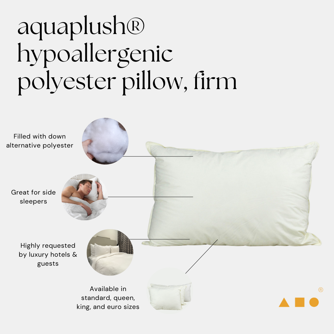 aquaplush® down alternative polyester pillow, firm