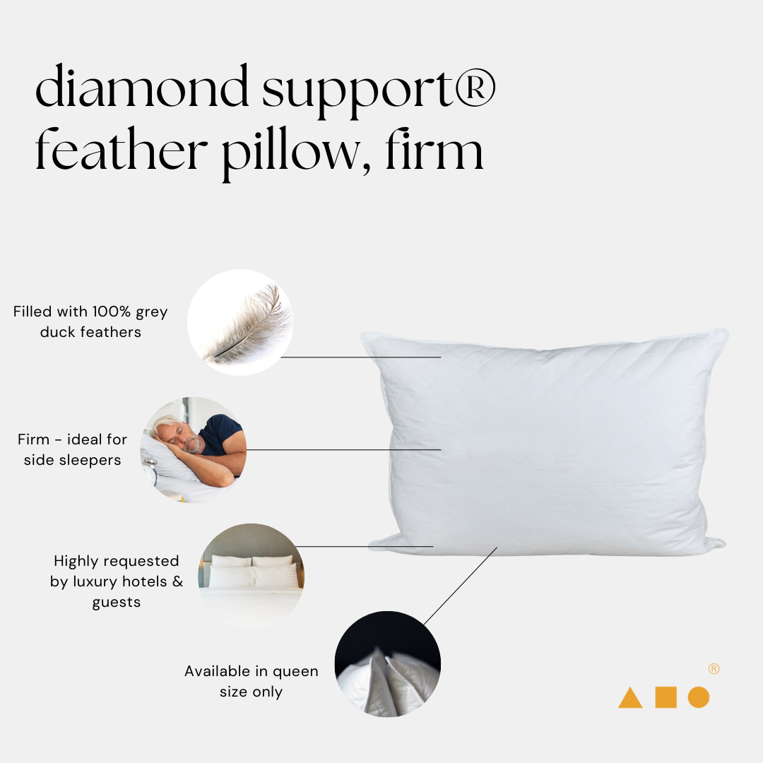 diamond support® feather pillow, firm