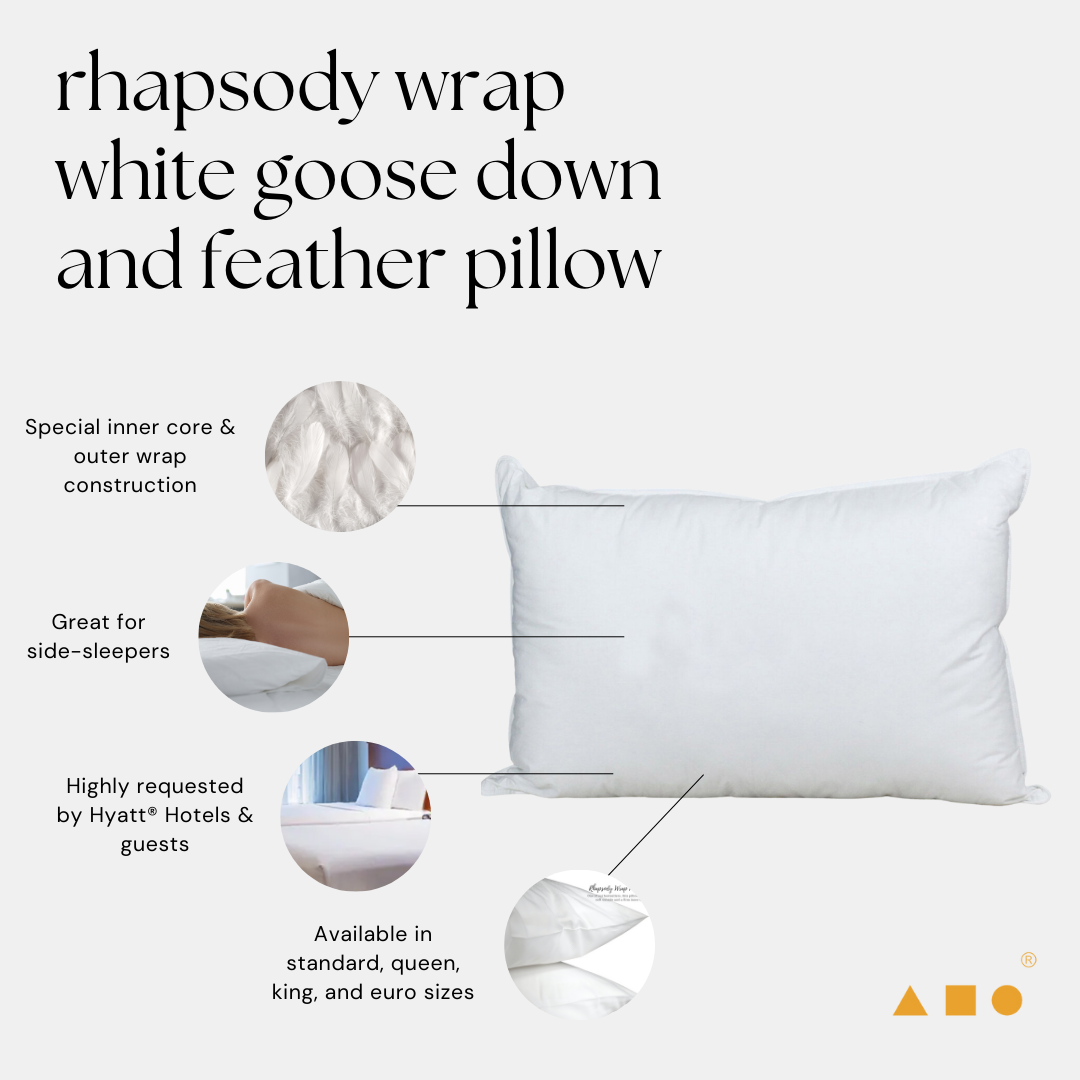 rhapsody wrap white goose down and white goose feather pillow