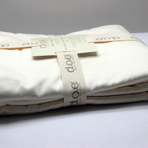 d.o.e. organic cotton sheet set with duvet cover