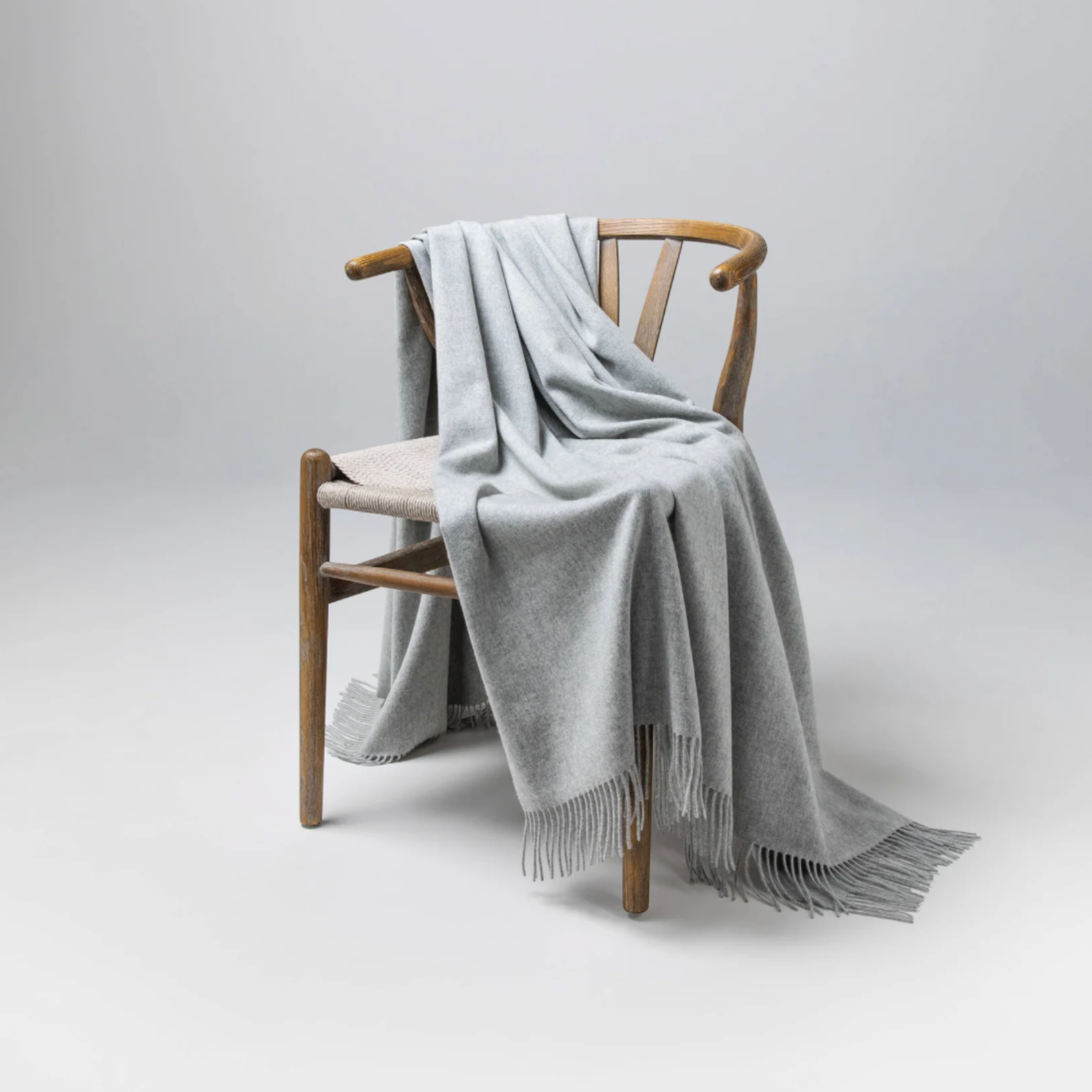 cashmere throw, latte