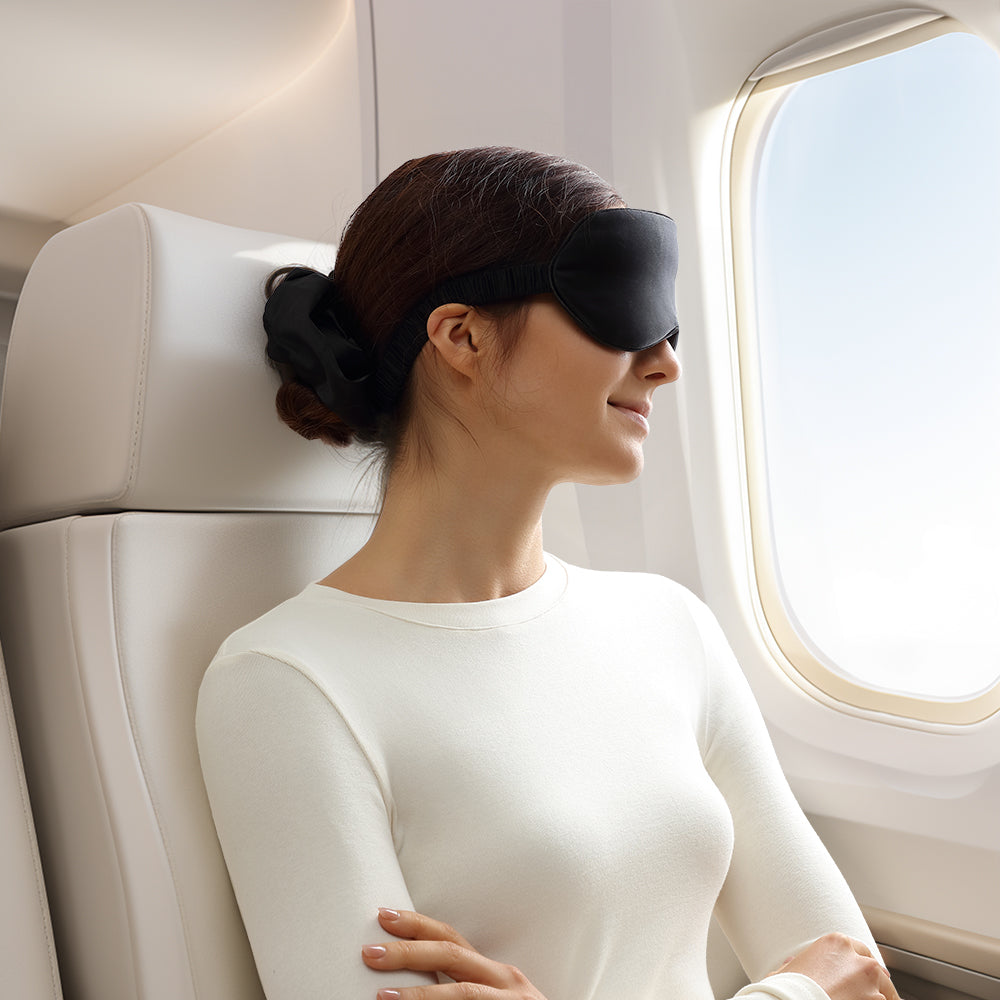 eyes down™ silk eye mask black