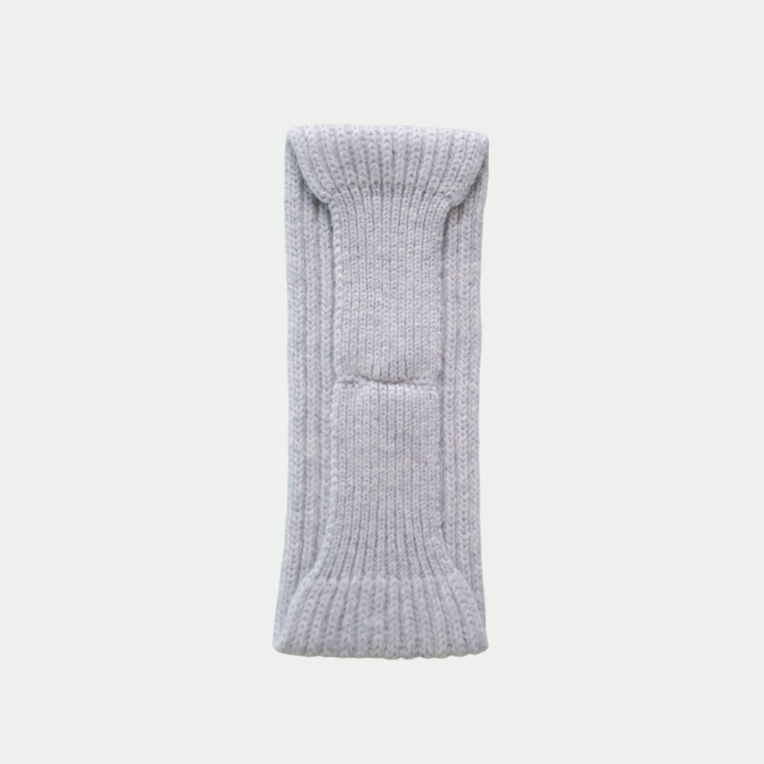 cashmere ribbed headband - super gray