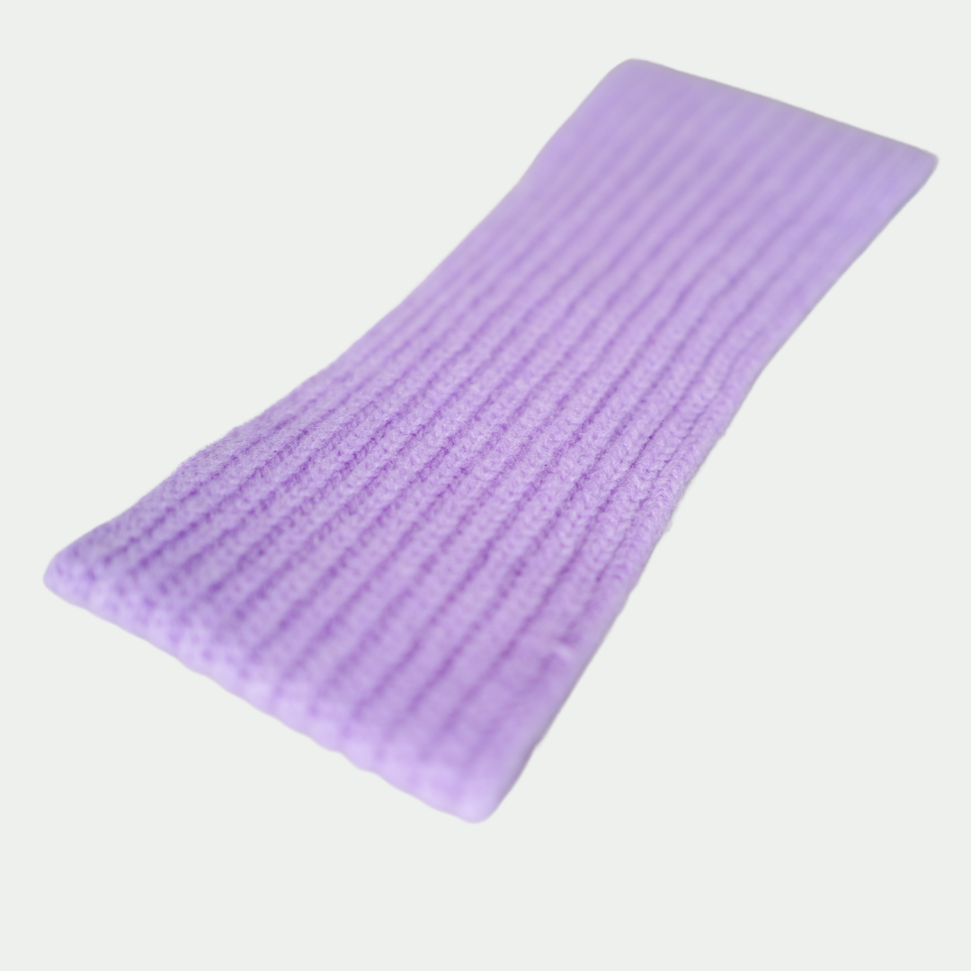 cashmere ribbed headband - super gray