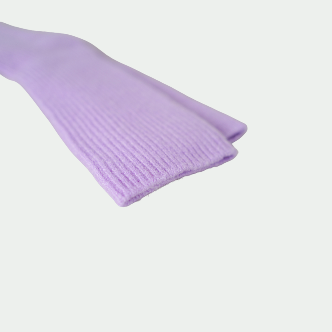 cashmere ribbed bed socks, super gray