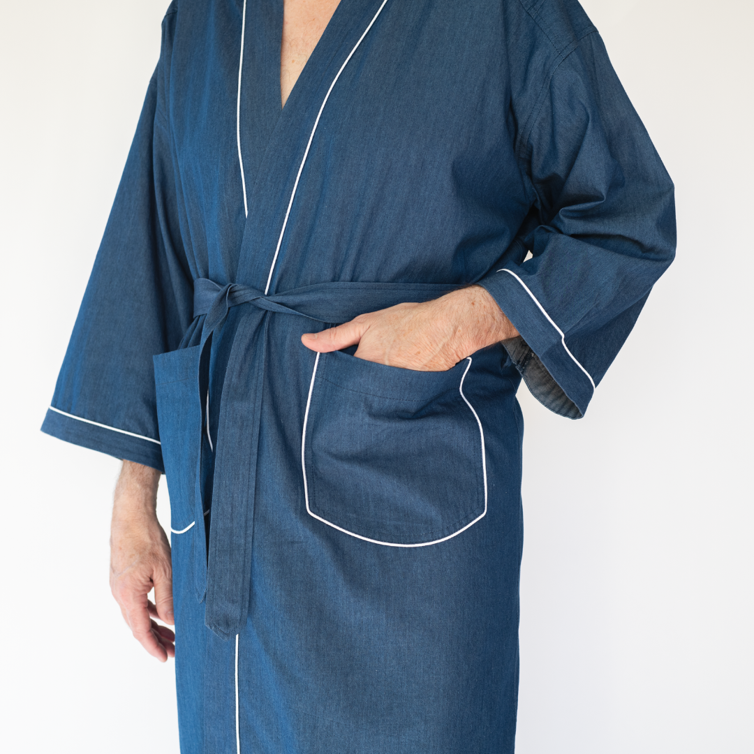 midnight denim robe