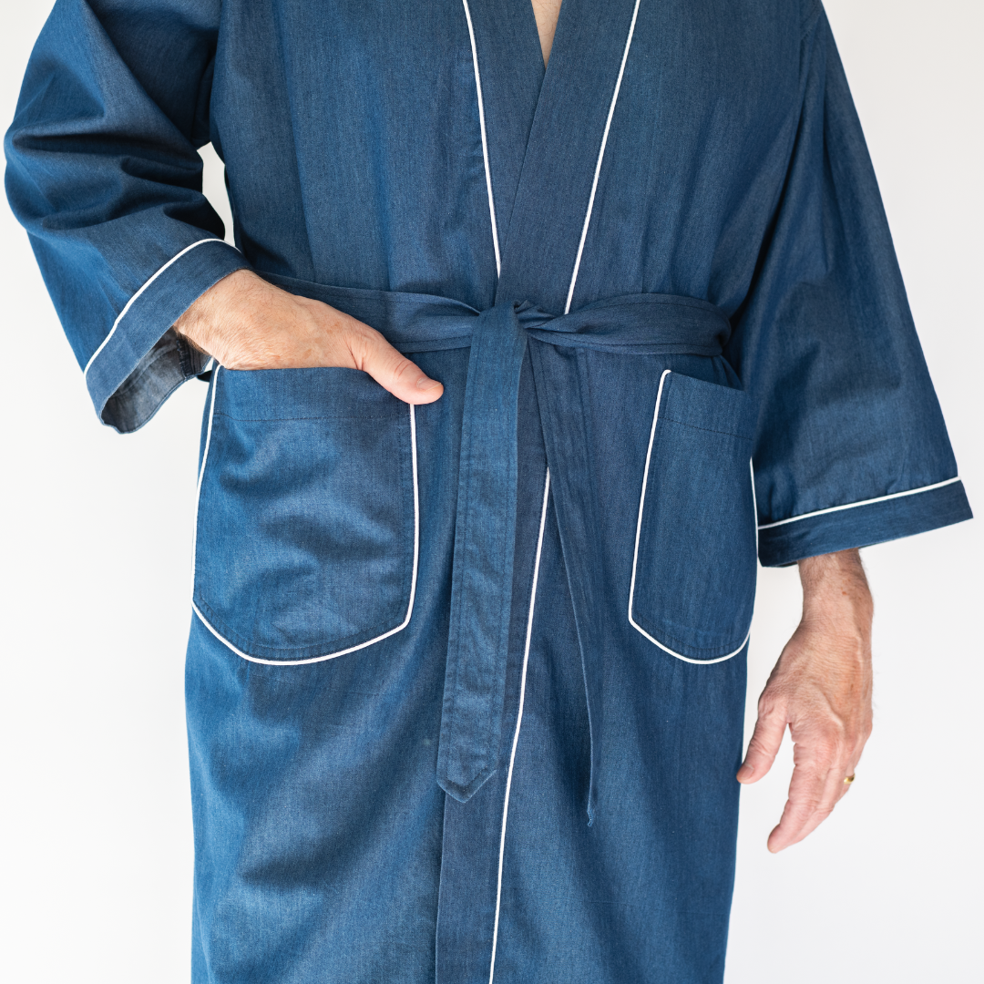 midnight denim robe