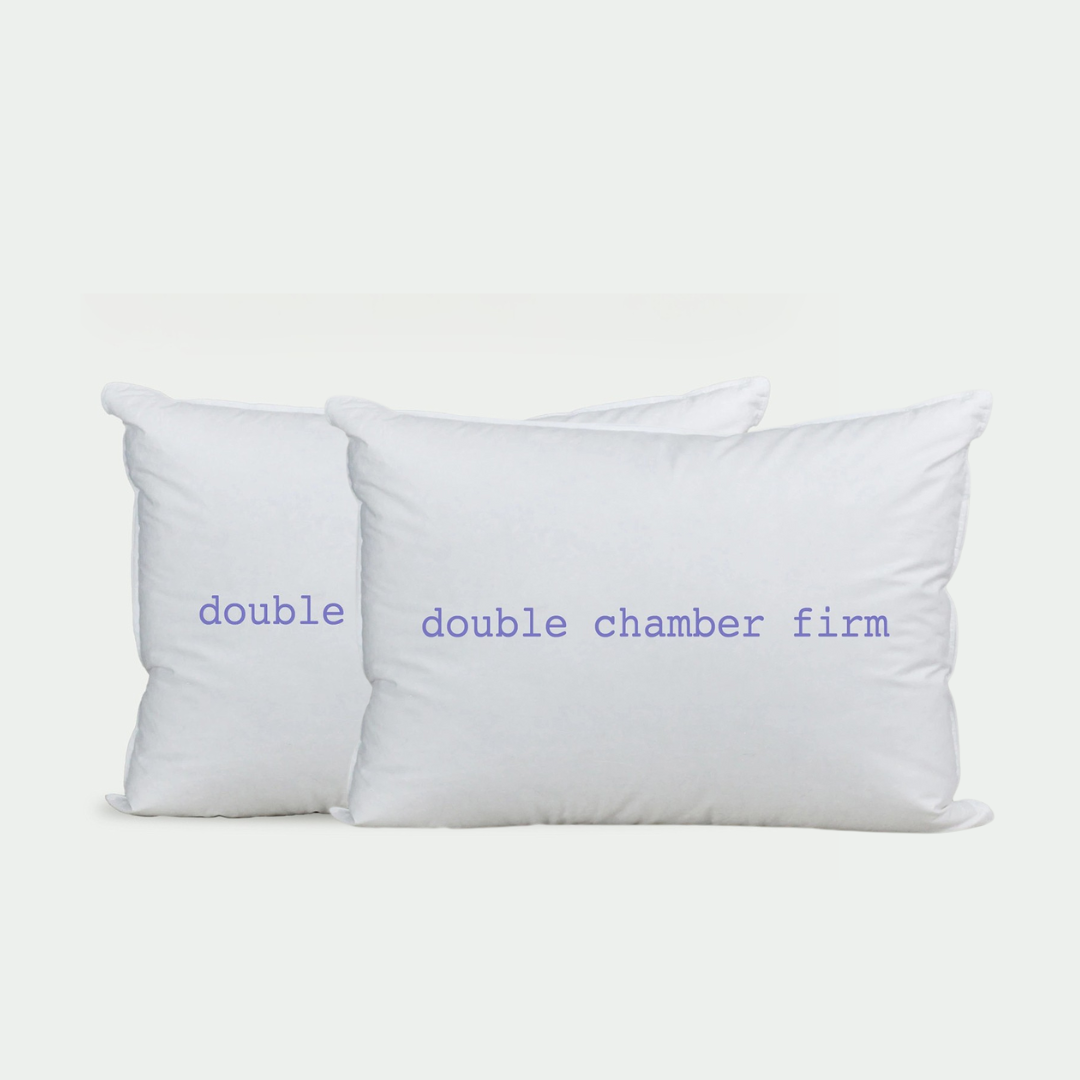 double chamber pillows with pillow protectors bundle