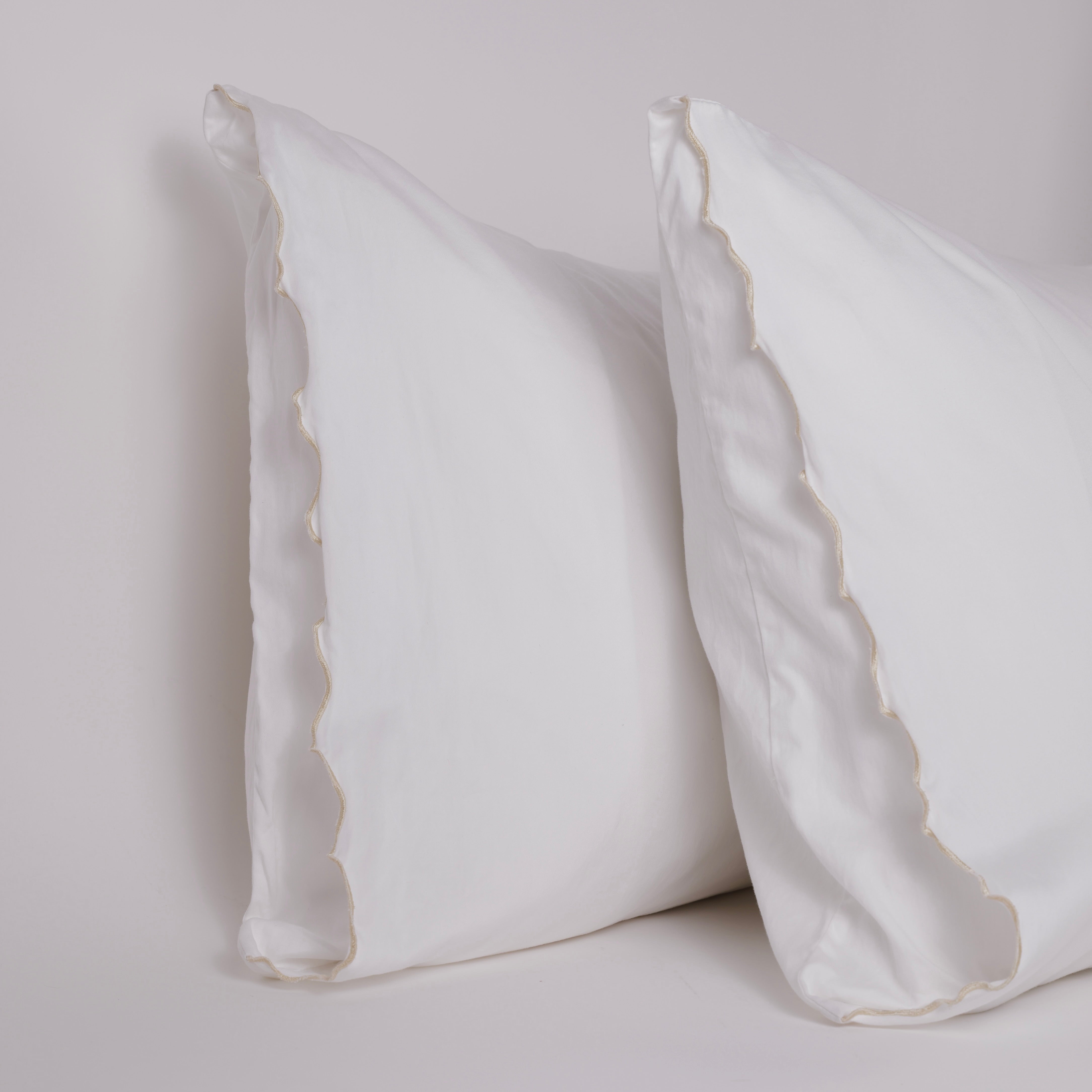 serenity scallop pillowcase sets