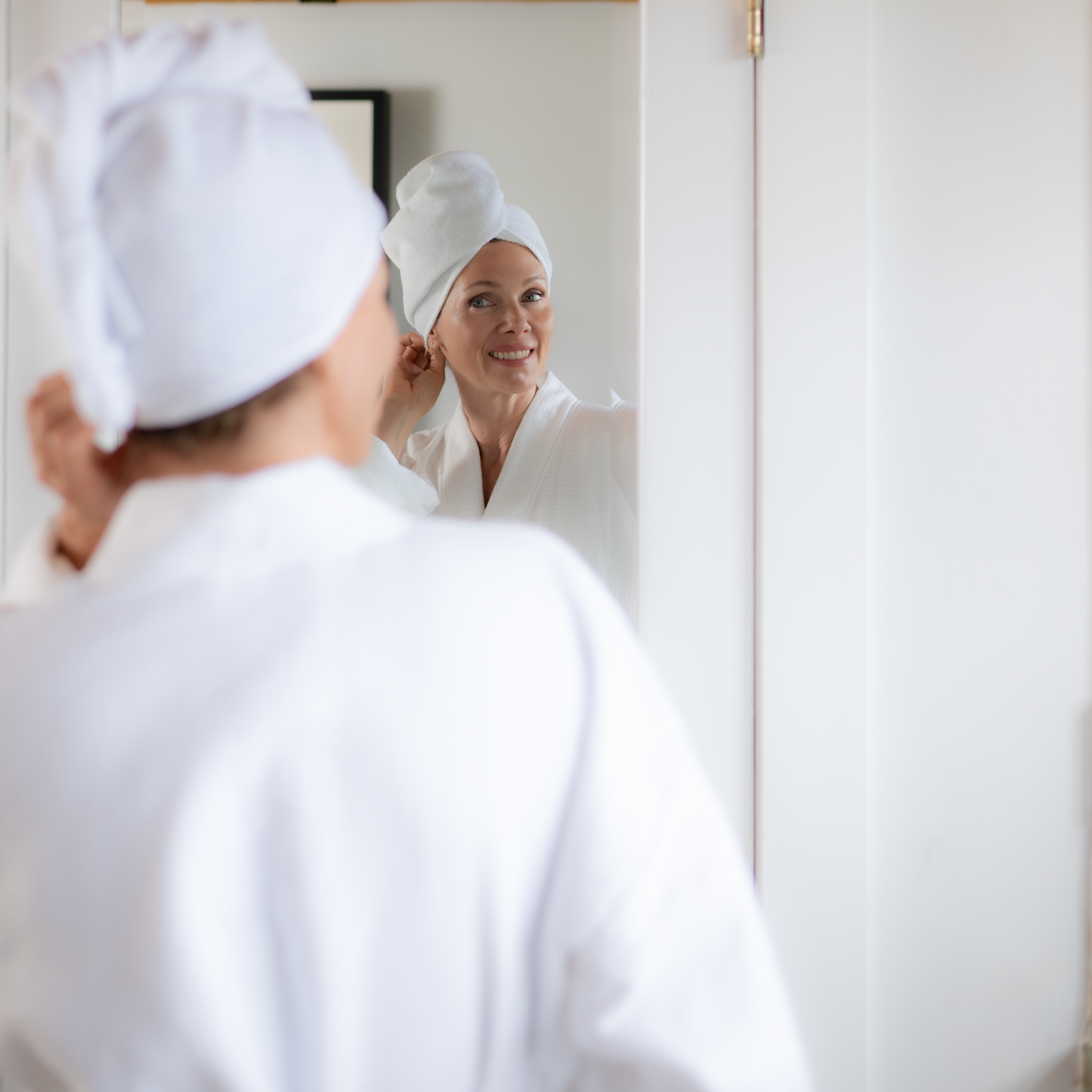 heart twist™ spa head towel