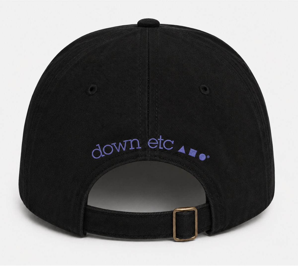 head heaven® black baseball cap with periwinkle embroidered heart logo