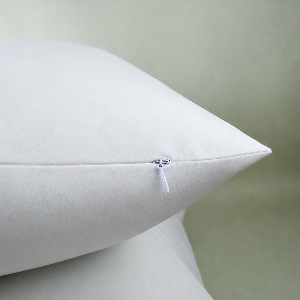 White Goose Down Euro Square Pillow Bundle: white goose down pillows and pillow protectors