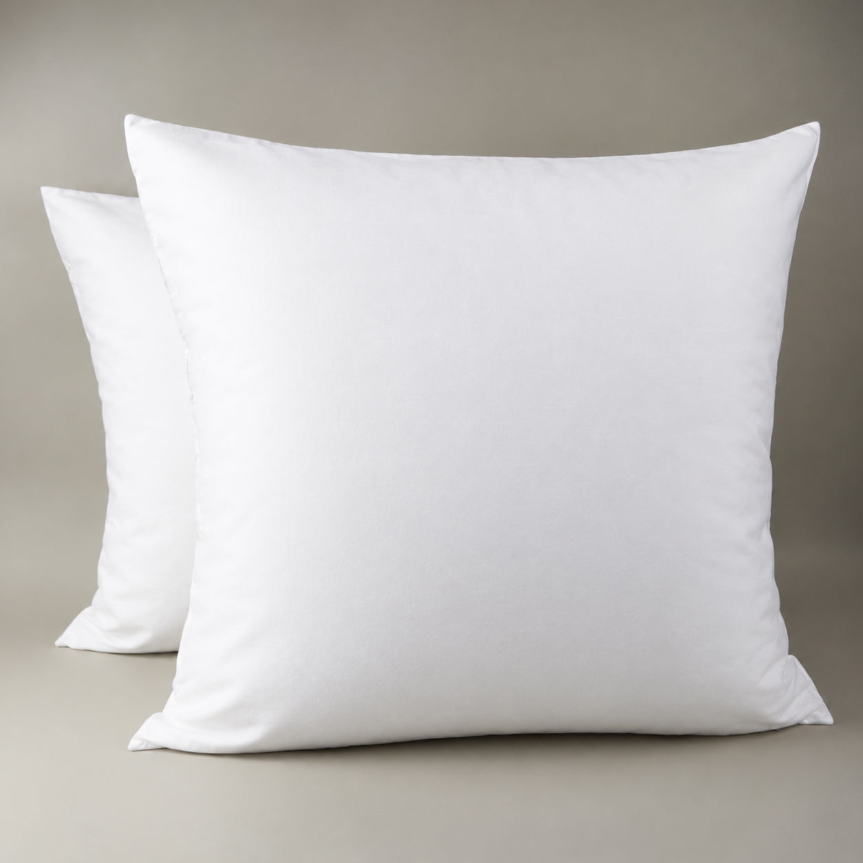 Diamond Support® Euro Square Pillow Bundle: diamond support white goose down and feather pillows and pillow protectors