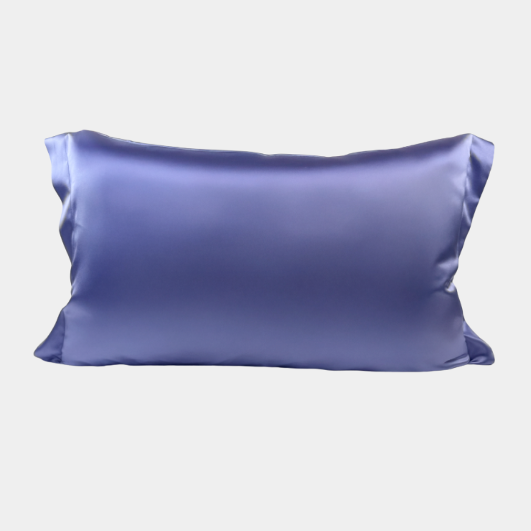 tiara silks® periwinkle pillowcase+velvet travel bag