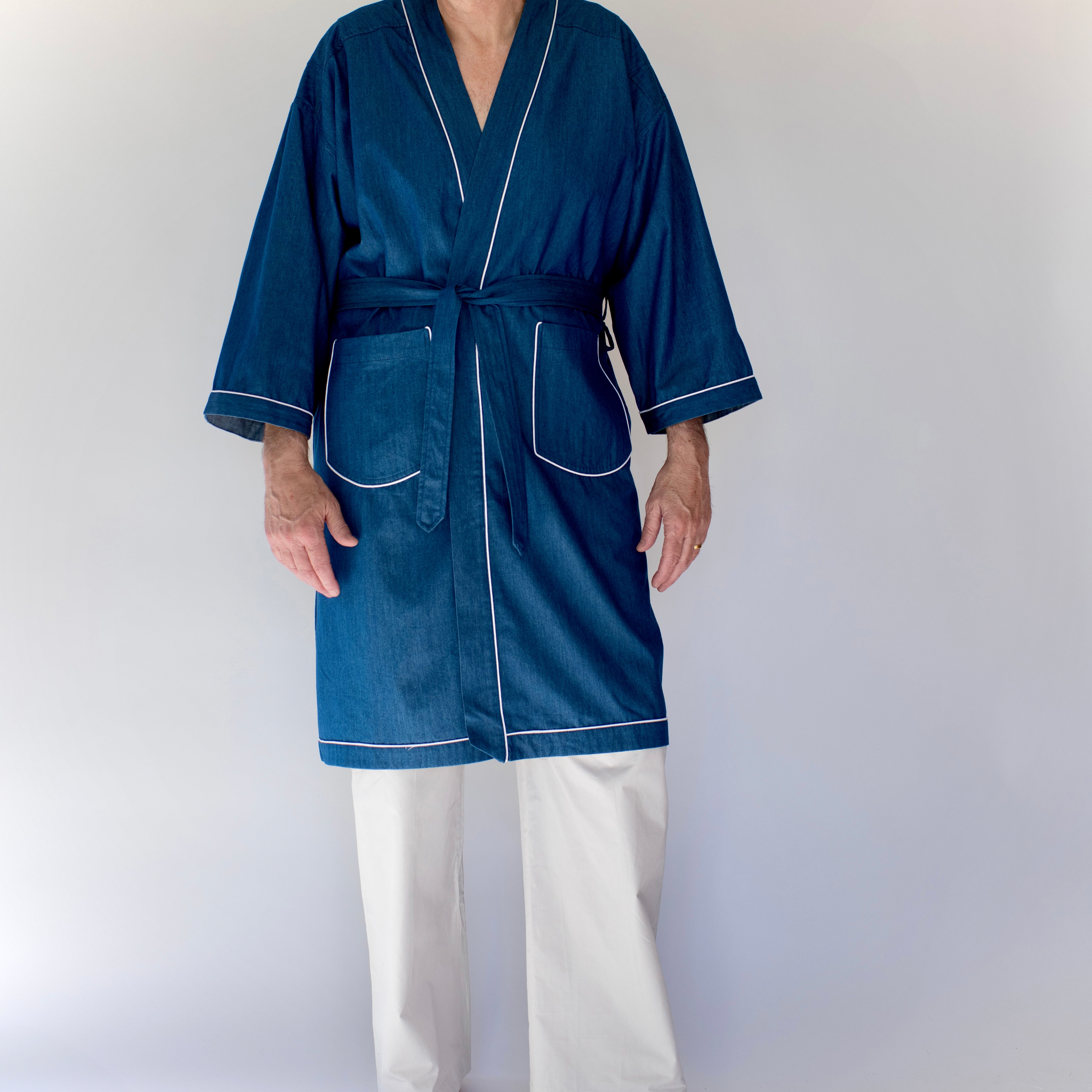 midnight denim robe