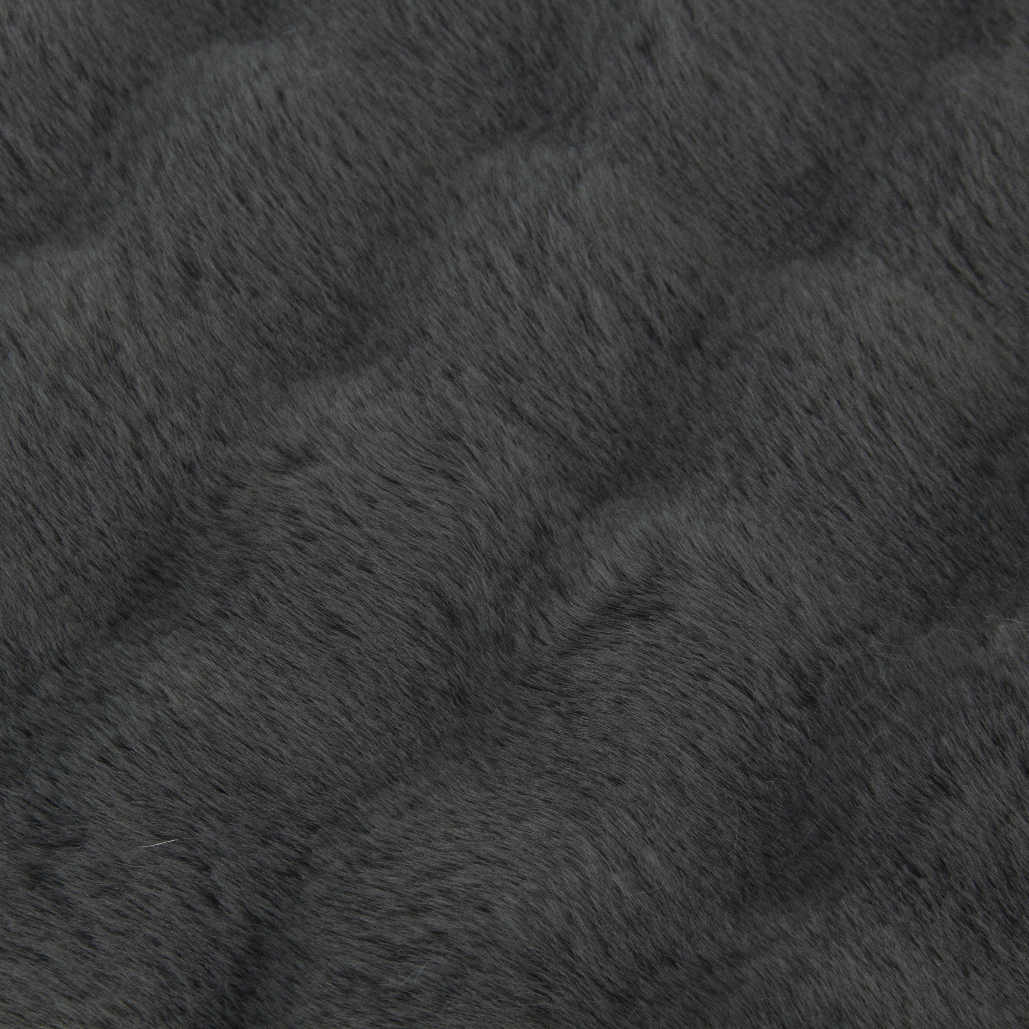 scotia sea faux fur luxe throw, grey