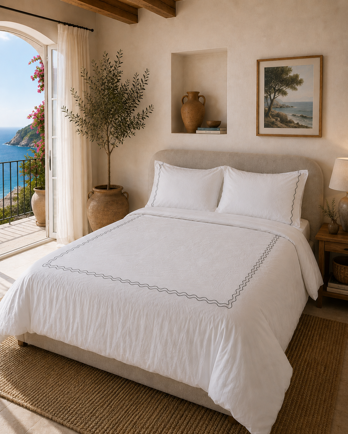 serenity scallop duvet covers