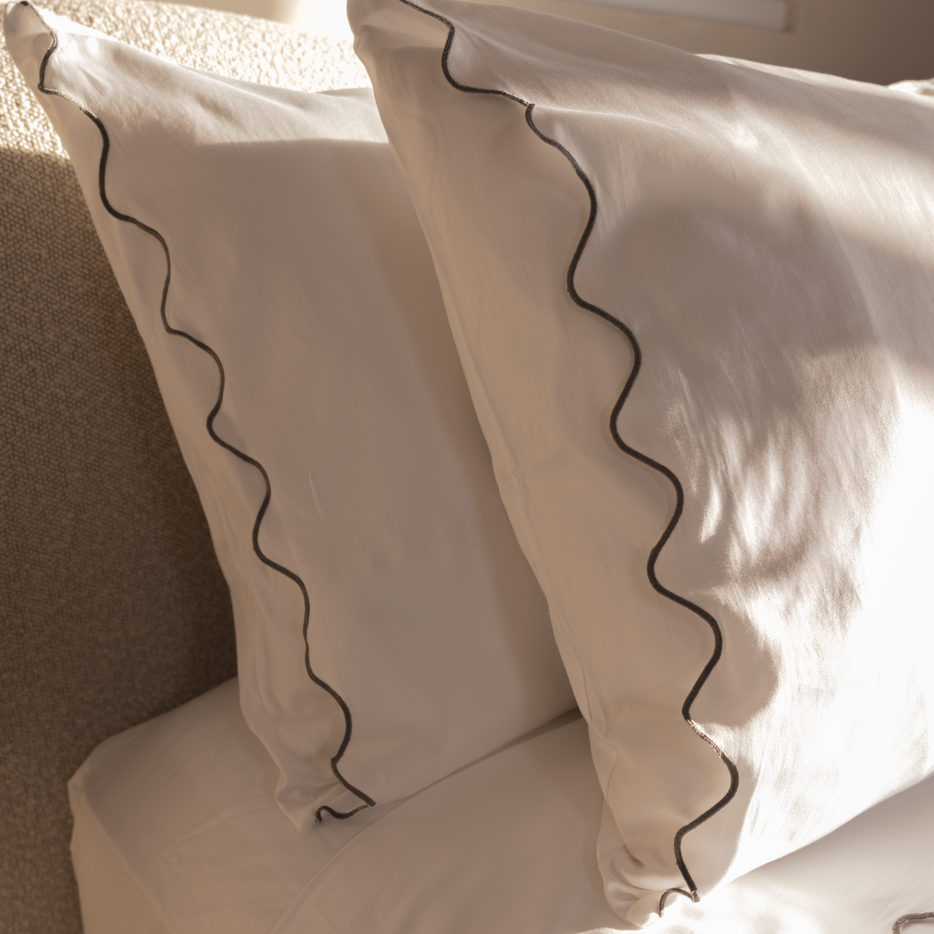 serenity scallop pillowcase sets
