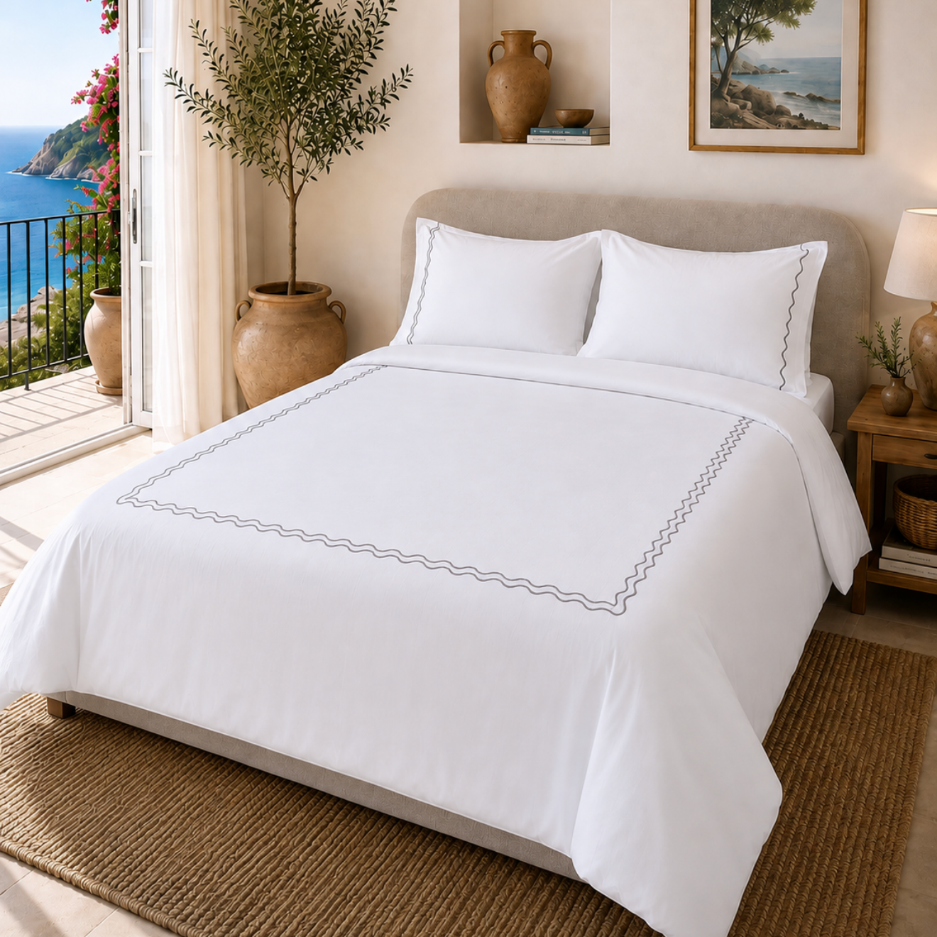 serenity scallop duvet covers