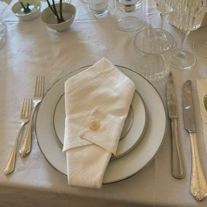 tablescape etc buttoned napkin rings, set of 4