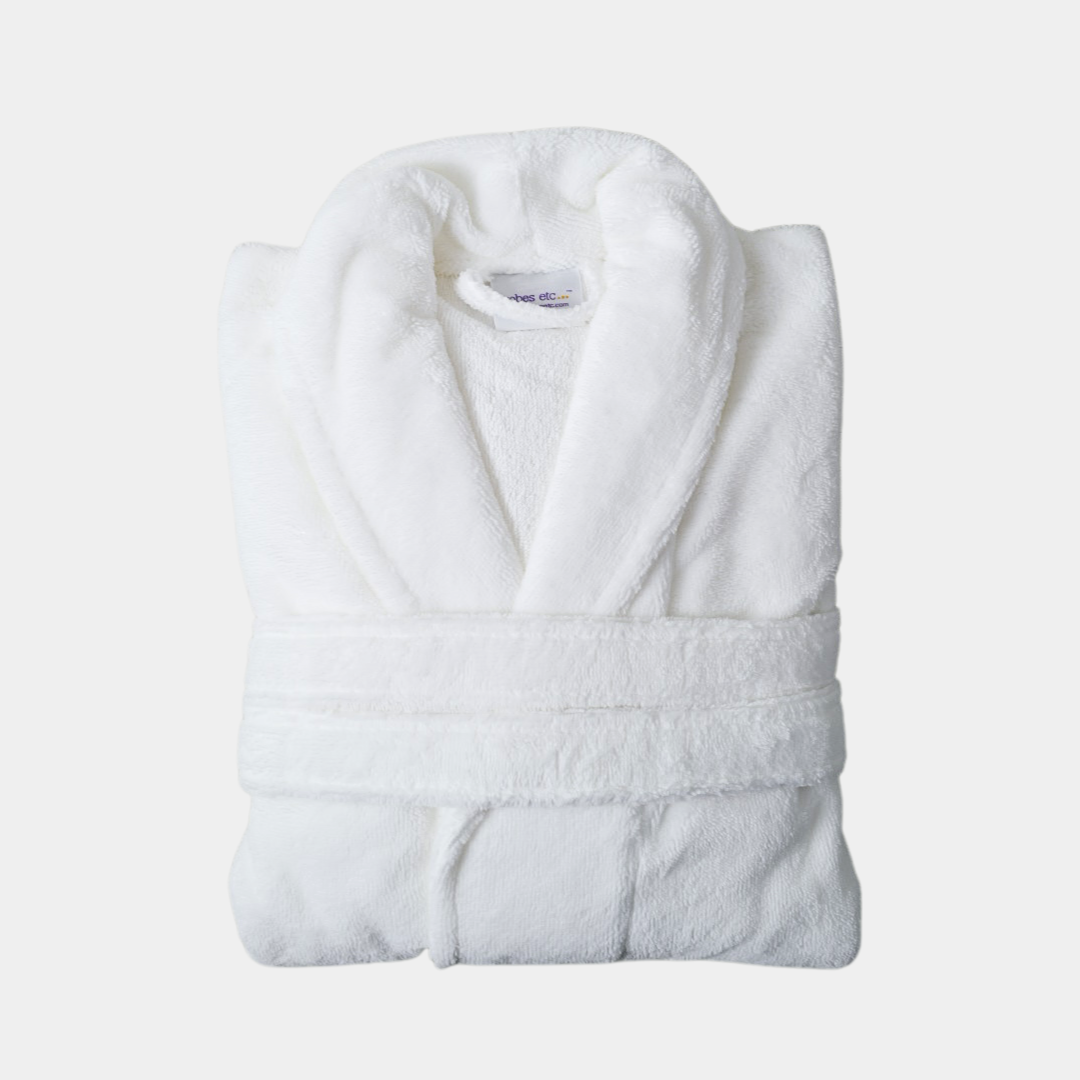 taurus mountain collection absorb8™ shawl collar robe, white