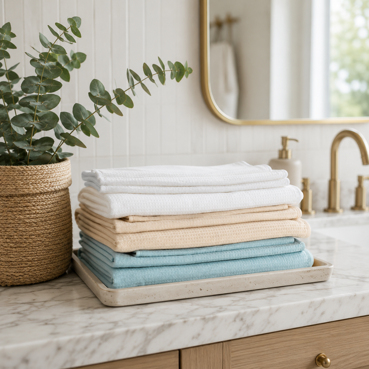 waffle towel set