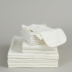 Wash Me Tender™ Silk and Organic Cotton Ribbed Towel Set