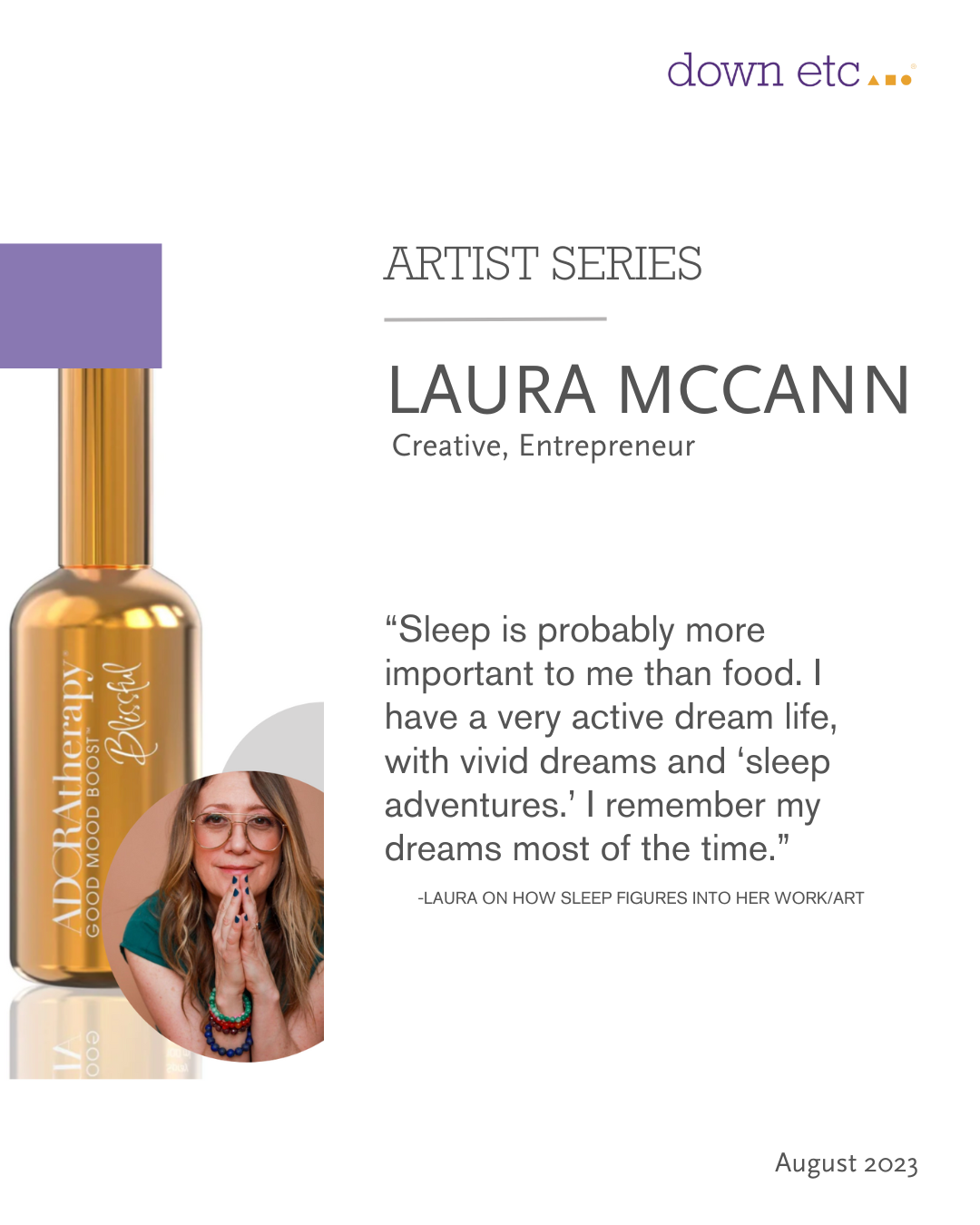 Down Etc Artist Series: Laura McCann, Aromatherapy Creator and Adorath