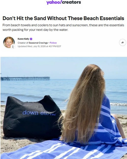 down etc's Kalahari Desert Pool Towel Recognized as a Beach-Day Essential