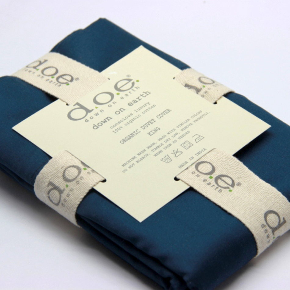 d.o.e. organic cotton flat and fitted sheet pair