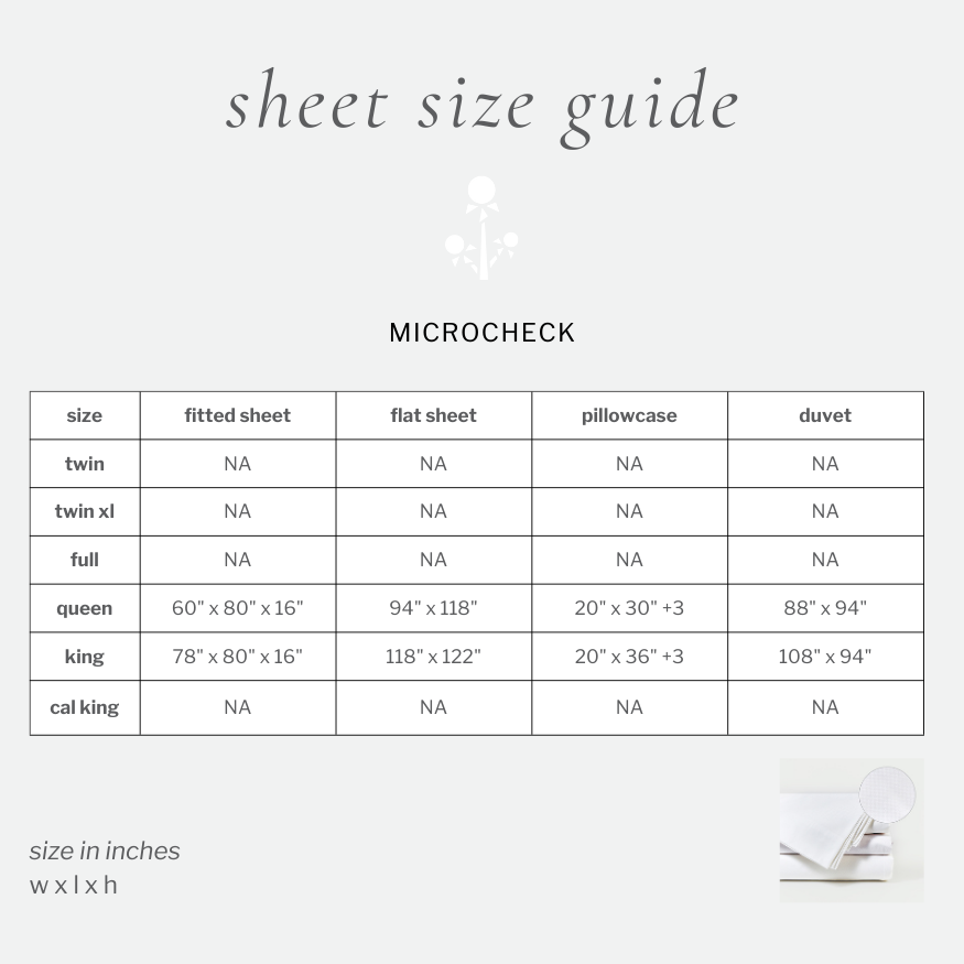 microcheck sheet set with duvet cover