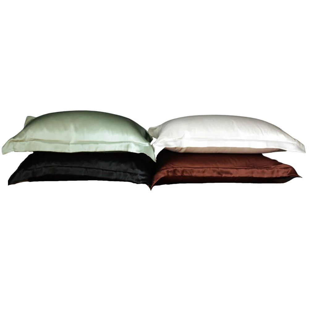 tiara silks® jasper silk pillowcase+gray velvet travel bag