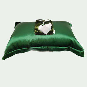 Tiara Silks® Aromatherapy Silk Holiday Pillowcase and Velvet Travel Bag with Handle