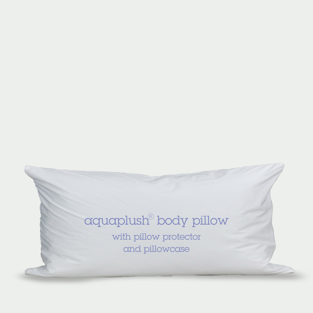 aquaplush® down alternative body pillow with pillow protector and pillowcase