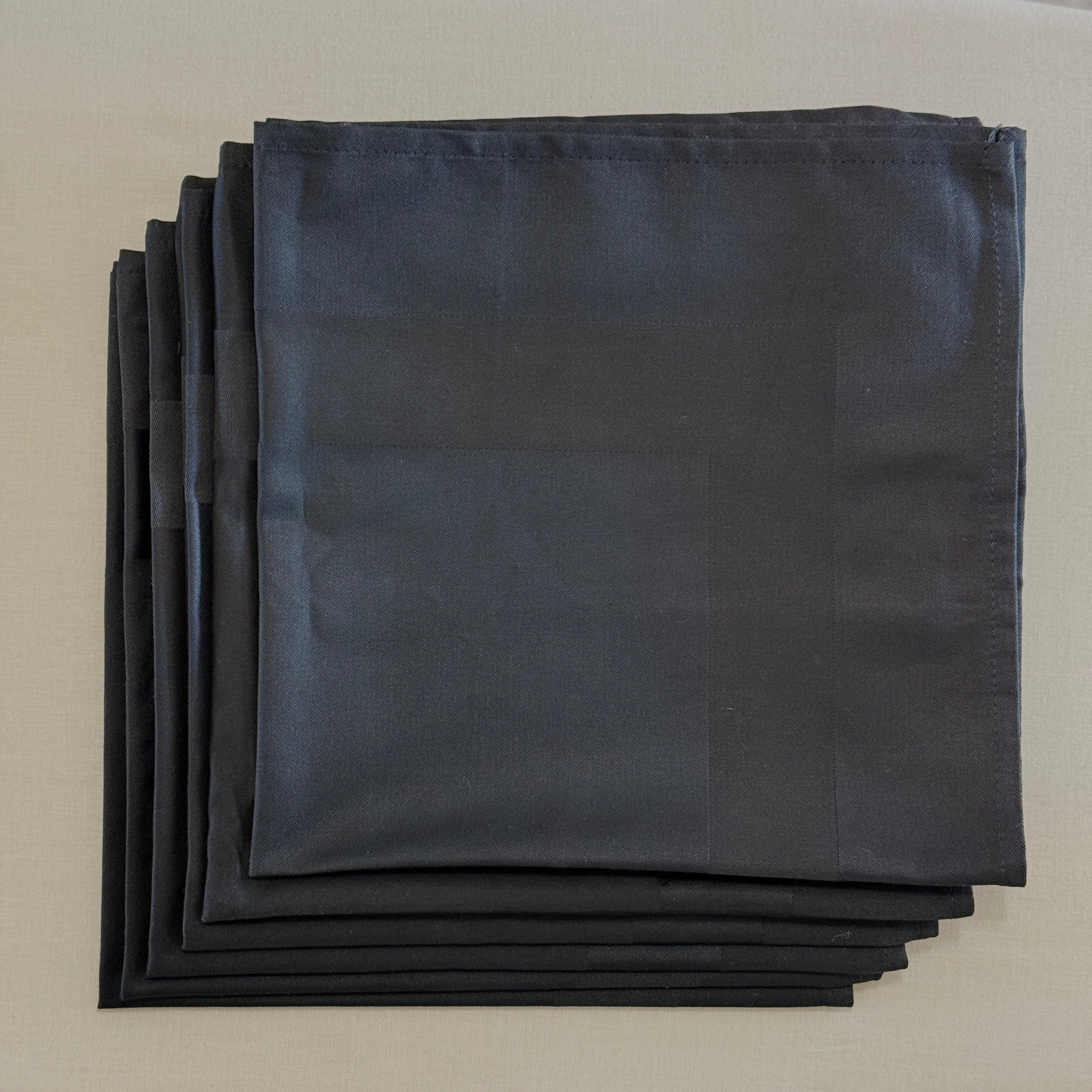 cotton napkin, black, set of 6