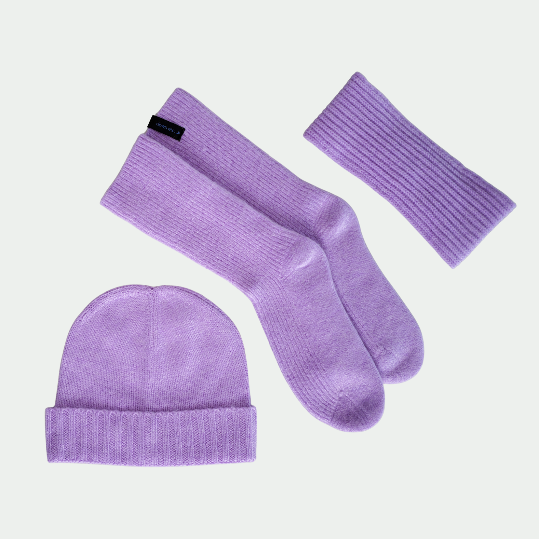 cashmere ribbed bed socks