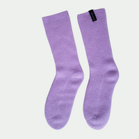 cashmere ribbed bed socks, lavendula