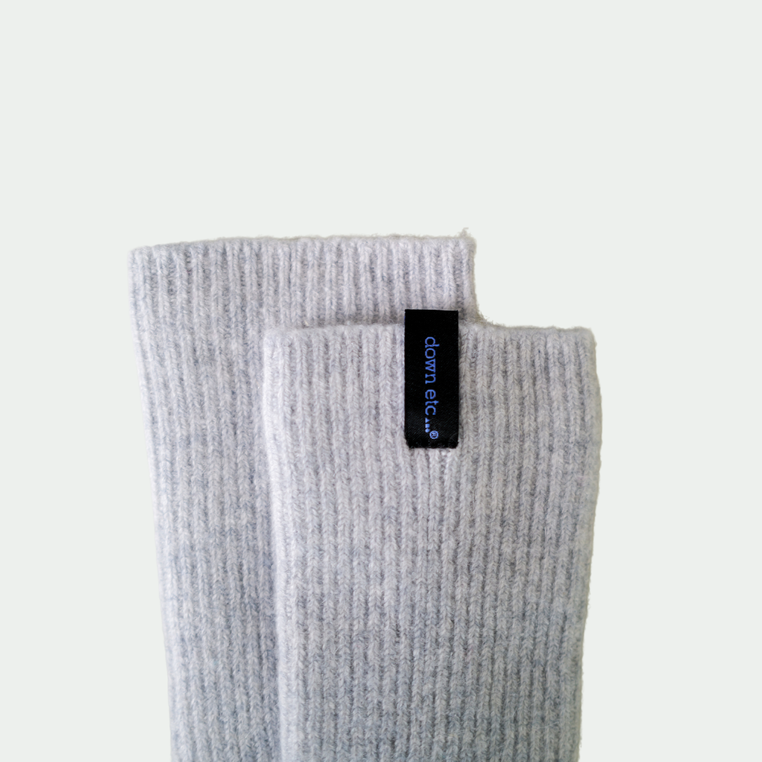 cashmere ribbed bed socks