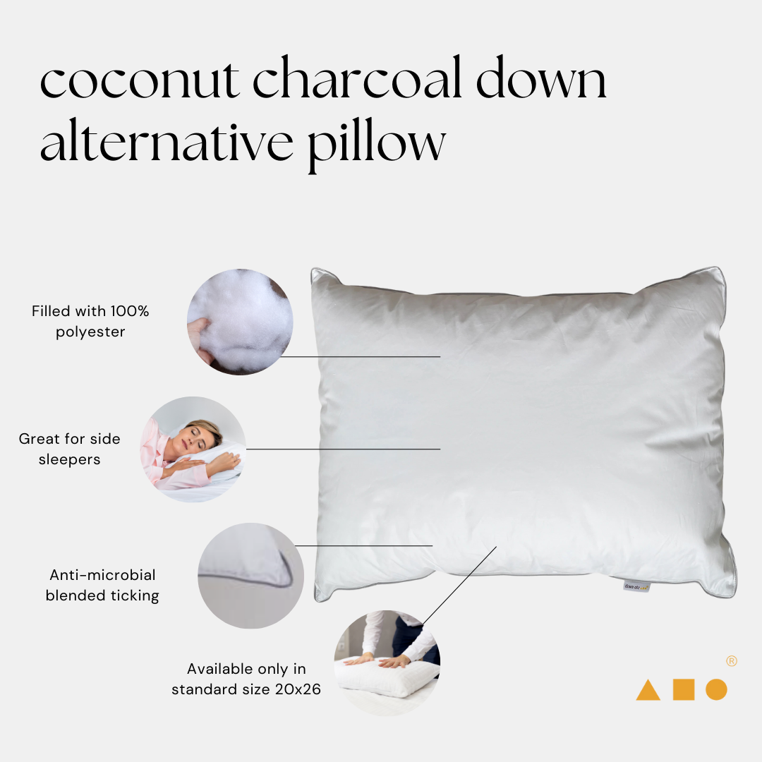 coconut charcoal pillow