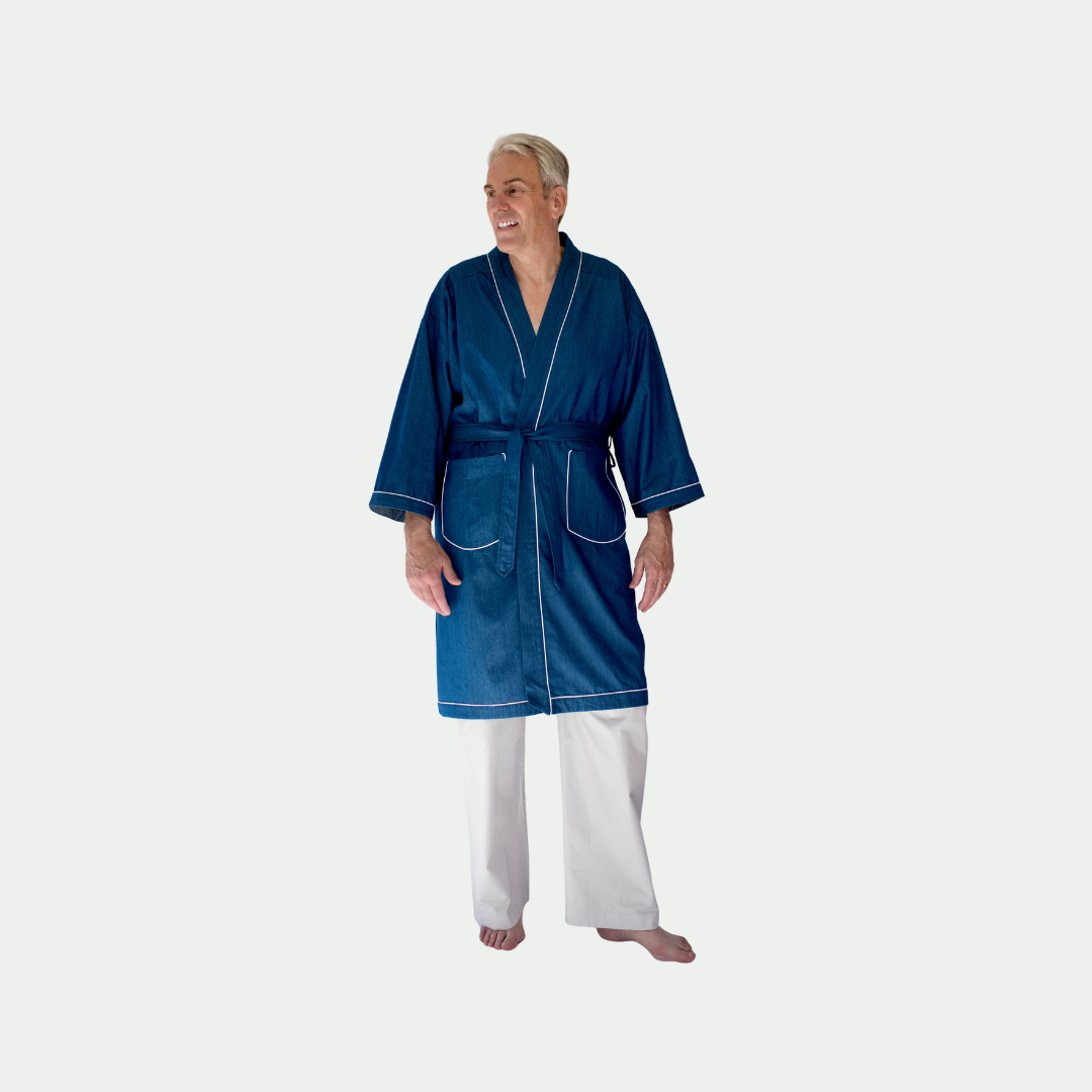 midnight denim robe
